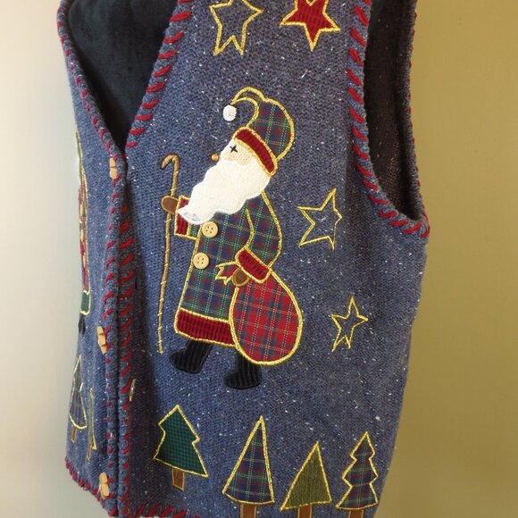 Vintage Y2K Winona Christmas Theme Ladie's Vest XL Festive Holiday Celebration - Picture 7 of 12